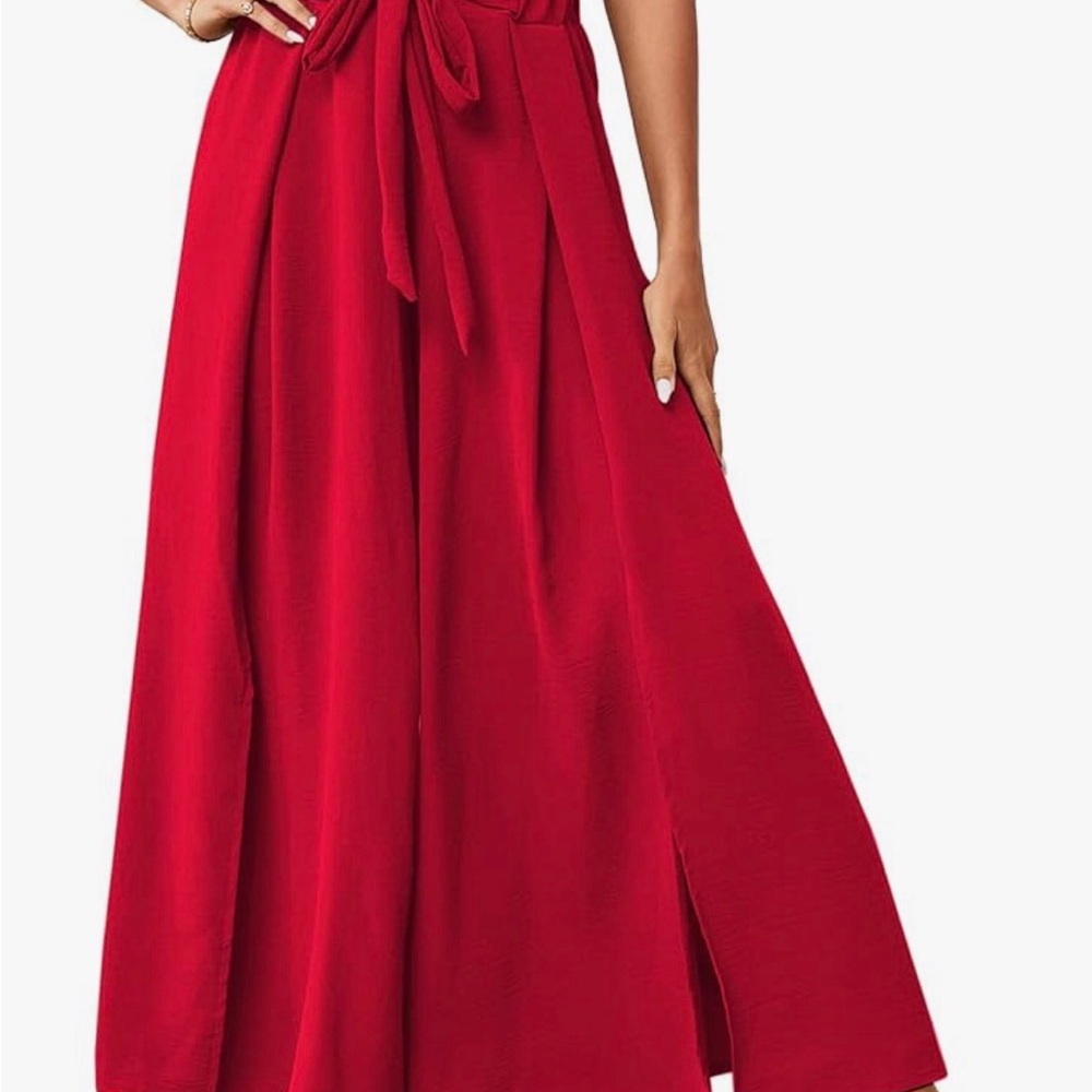 Elegant Red Maxi Dress